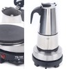 DNYSYSJ 300ml Espresso Maker with Electric Stove, 6 Cups Stainless