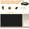 100% Blackout Accordion Room Divider Curtains - with Flexible Ceiling