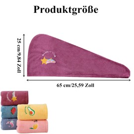 Kettion Pack of 3 Hair Turban with Button, Hair Towel Turban Towel Hair Quick Dry Hair Towel Super Absorbent Hair Drying Towel Twisted Hair Towel Wrap Microfibre