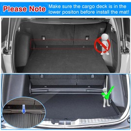 Powerty Trunk Mat Compatible for Honda CRV CR-V 2017-2022 Cargo Mat All Weather Cargo Liner in Lower Position Rear Cargo Mat for Honda CRV CR-V Accessories(Fuel Model only)