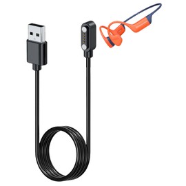 NOUKAJU Charger for Silicontek S800PRO Bone Conduction Headphones, Magnetic USB Charging Cable 1.96ft/60cm,Charger Cable for Silicontek S800PRO Bone Conduction Headphones(Black)