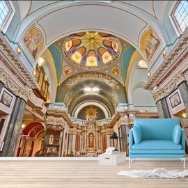 NWT Wall Murals for Bedroom Beautiful Great Church Removable Wallpaper Peel and Stick Wall Stickers - 100x144 inches