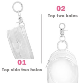 Linsaner Storage Bag for Organizing Data Cables, Earphone, Chargers, Keys, Change, Portable Transparent Storage Bag, Portable Multi-Function Storage Box(White)