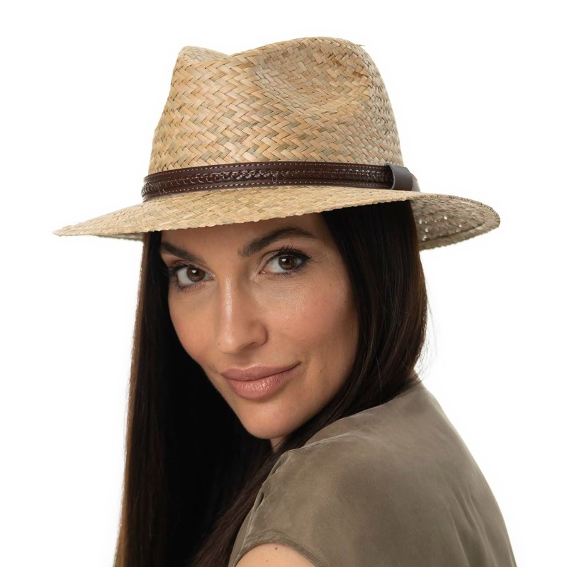 Lipodo New Steven Traveller Straw Hat - Natural Colour Hat