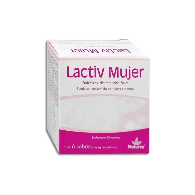 Lactiv Mujer Probióticos Hierro Acido Folico Suplemento Sabor