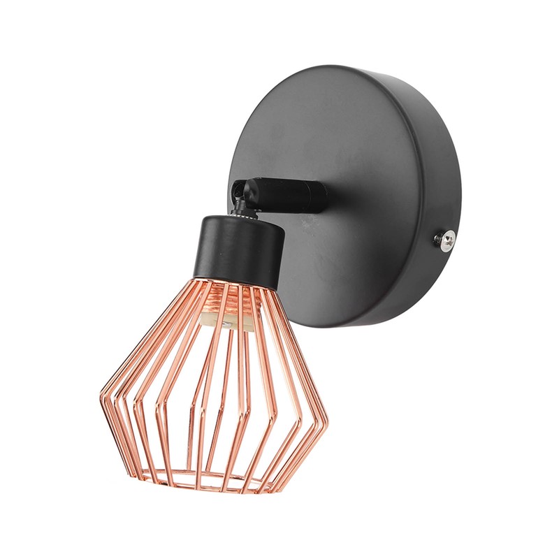 Wall Mounted Lamp Holder 180 Degrees Adjustable Metal Wall Lamp