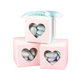 Paper Frenzy Pink Heart Window Valentine's Day Favor Boxes, 2x2x2 (25 pack)