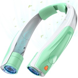 BOTDOYS Hands-Free Portable Neck Fans - 6000mAh High Capacity Battery, USB Dual Port Fast Charging, Ultra-Quiet 6 Speeds Cooling Air, 360° Airflow for Outdoor, Indoor, Office, Travel - Green