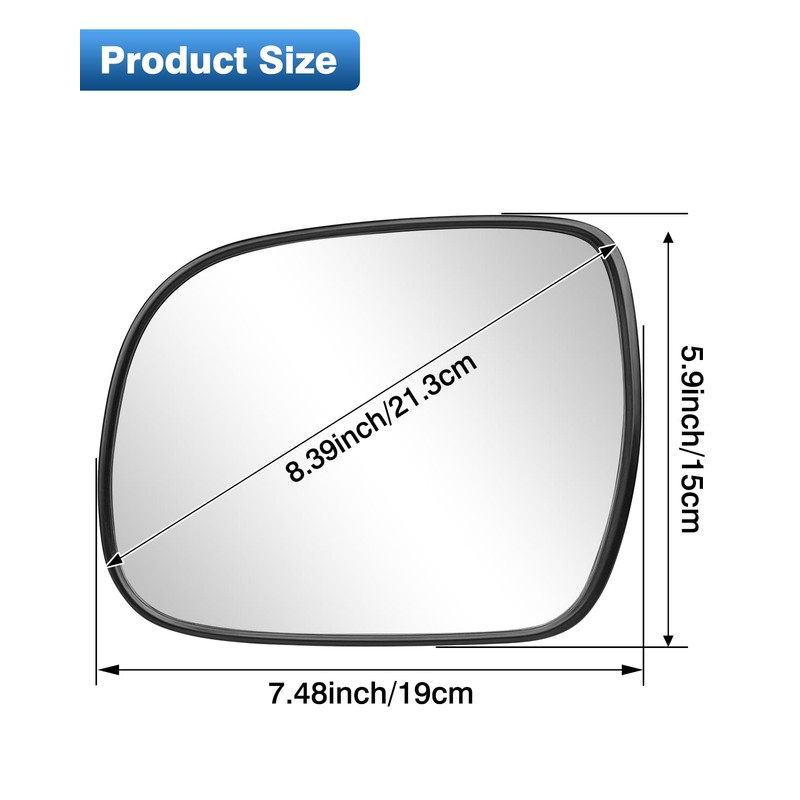 Driver Side Mirror Glass Replacement for Lexus RX330 2004-2006| RX350