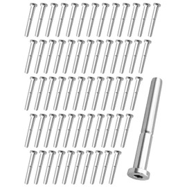 HUQUZN 3/16" Invisible Cable Railing Tensioner Kit for 2"x2" Wood & Metal Posts, Invisible Receiver and Swage Stud End for 3/16 Inch Cable Railing, 60 Pack