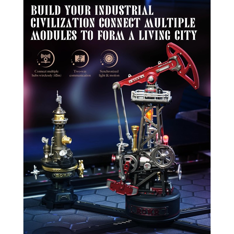 ROKR Navi Lighthouse Mechanical 3D Puzzle, Lighted DIY Building Set