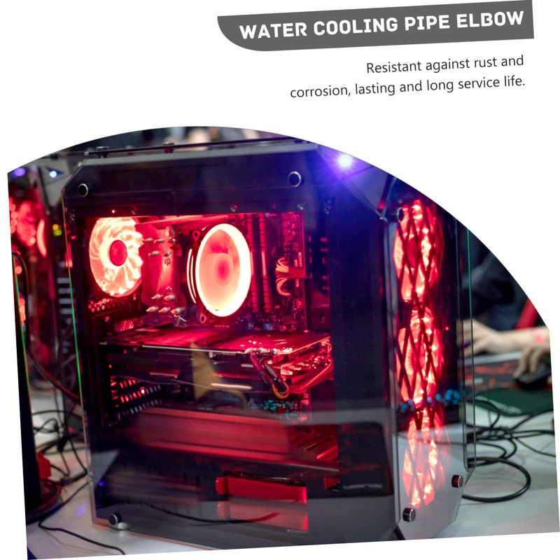 NUOLUX 4pcs Hard Pipe Quick Twist Elbow Water Cooling Kit