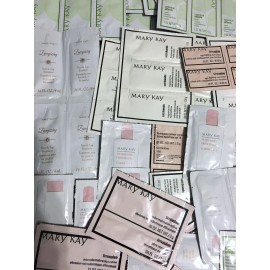 Mary Kay Lot of 60 - Mary Kay Samples Skin Care Eye Cheek Lip Foundations (Bronze)+ Bag