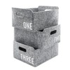 Welaxy Storage Baskets with Inspired Slogan Felt Collapsible Storage Baskets