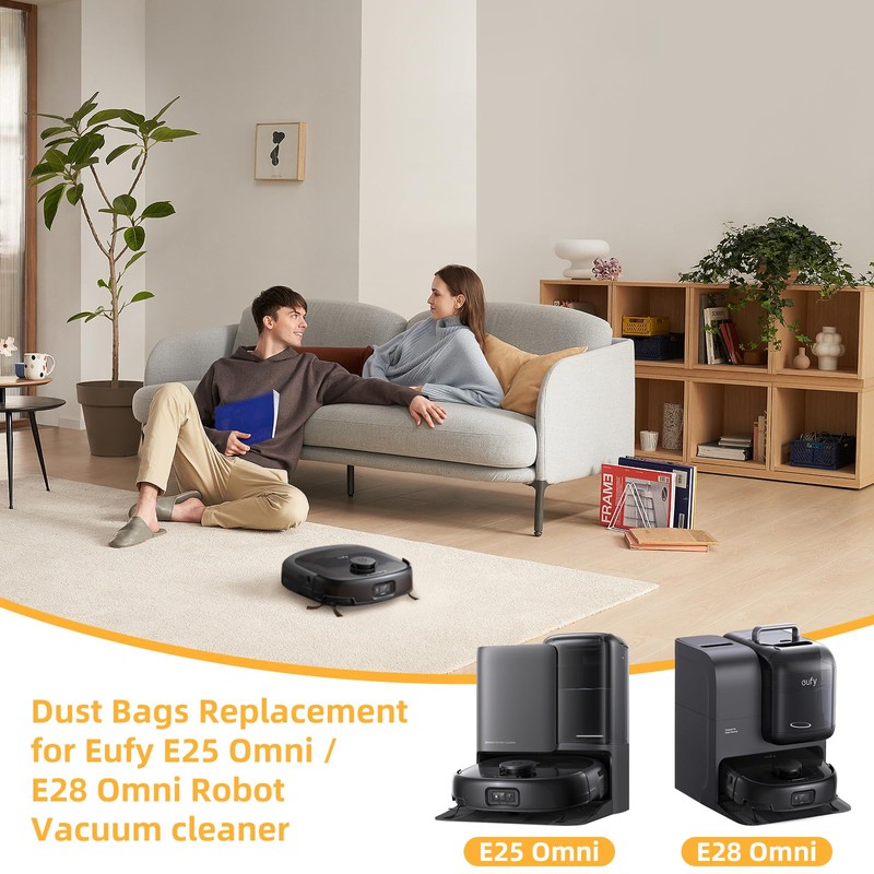 EOVWAEO 14 Pack Dust Bags Replacement for Eufy E25 Omni