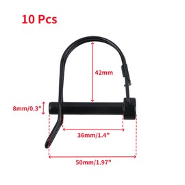 Oedema 10 Pcs Trailer Pin 5/16 Inch Wire Trailer Hitch Pin Trailer Coupler Pin Carbon Steel Pins for Farm Lawn Garden Wagons