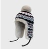 Women Teens Coldproof Knitted Trapper Hat with Thick Faux Fur