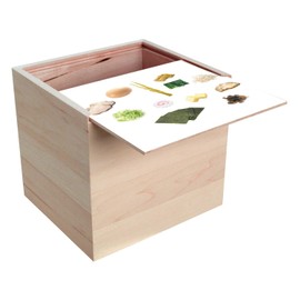 Fabulous Ramen Toppings Wooden Box for Japanese Kitchen (10 x 10 x 10 cm)