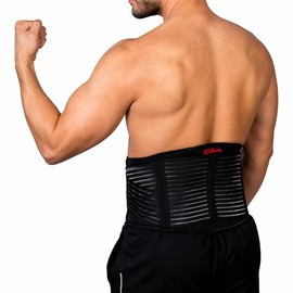 Wilson Soporte Lumbar Pro con Varilla AW108 Pro – Unisex Negro (XL)