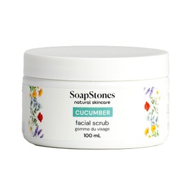 Exfoliante Facial De Pepino Y Esteatita(100 Ml) - Exfoliante Facial Con Azúcar Y Perlas De Jojoba Con Aceite De Semilla De Cártamo Para Eliminar La Acumulación Y Renovar La