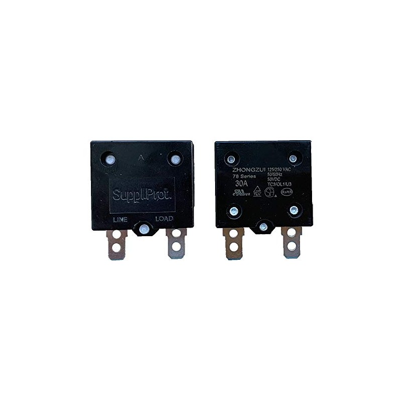 30A 125/250VAC 50/60Hz 50VDC Automatic Reset Relay Fuse, Therma Switch