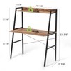 DESIGNA Small Computer Ladder Desk with Storage Shelves, 43 Inch