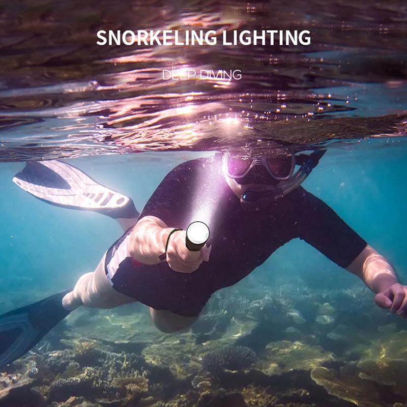 Dive Light IPX6 Waterproof 5000lm Adjustable Brightness Aluminium Alloy Durable
