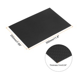 MECCANIXITY 2 Pcs Carbon Fiber Sheet 300×200×1mm Matte Surface Pultruded Flat Carbon Fiber Board Plate Twill Weave Panel Sheet for Kites RC Airplane