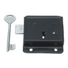 75mm 3" Press Lock Black - Face Fixing Door /