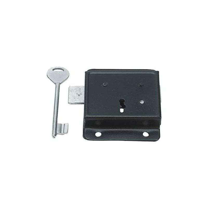 75mm 3" Press Lock Black - Face Fixing Door /