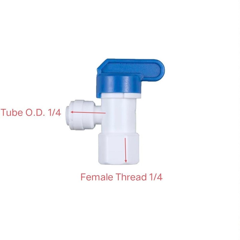 PureSec Water Storage Tank Ball Valve 1/4 inch O.D.RO Tubing
