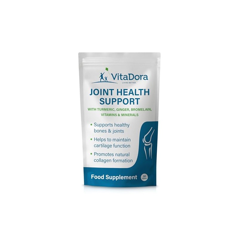 Joint Health Support Supplements with Turmeric, Ginger, Bromelain + Vitamins