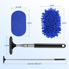 Kwak's 3-in-1 Window Cleaning Mop 180 Degree Rotatable 3 Length