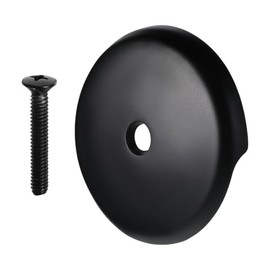 3-1/8" Bathtub Overflow Drain Cover, Single Hole Tub Overflow Drain Cover with Screw Kits, Matte Black Overflows Face Plate Bathtub for Most Standard Bath Tub Drains
