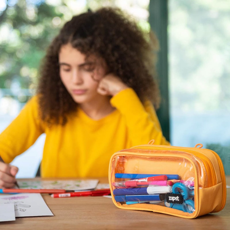 ZIPIT Half & Half Pencil Case | Large Capacity Pencil