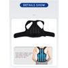 LAOGUATON Posture Corrector Back Support Brace, Adjustable Shoulder Straps, Black，L