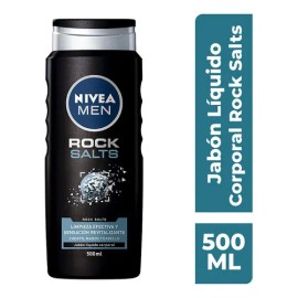 Jabón Líquido Corporal Nivea Men Rock Salts Antibacterial 500ml