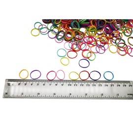Mini Rubber Bands, Soft Elastic Bands, Premium Small Tiny Rubber Bands for Kids Hair, Braids Hair, Wedding Hairstyle (1000 pcs, Multicolor)