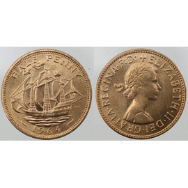1964 British Uncirculated Half Penny Pre Decimal Coin