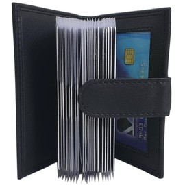 XXL 22 Leather serious credit card credit cards, MJ-Germany Design-in 3 different colours Black Nero