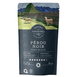 Virgin Hill Coffee - Peru Black - Bold Intensity & Dark Roast - Half Pound of High-Grade Coffee Beans - 8oz / 227 grams