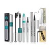 5x Longer Voluminous Eyelashes, 2 in 1 Vibely Mascara & Eyebrow Pencil & Eyeliner & Eyebrow Soap Kit & 10Pcs Eyebrow Trimming Blades, Waterproof No Clumping (5 Set)
