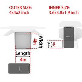 Lmuze Small Brown Shipping Boxes for Small Business Pack of 25-4x4x2 inches Cardboard Corrugated Mailer Boxes for Shipping Packaging Craft Gifts Giving Products