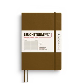 LEUCHTTURM1917 372212 Notebook, Medium (A5), Softcover Writing Book, 123 Numbered Pages, Spice Brown, Lined