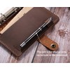 Leather Writing Journal Notebook Refillable, A6 Personal Size Traveler's Notebook