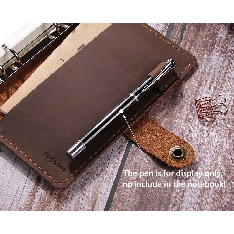 Leather Writing Journal Notebook Refillable, A6 Personal Size Traveler's Notebook