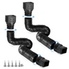 plusgutter Black-2pack Rain Gutter Downspout Extensions Flexible, Drain Downspout Extender,Down