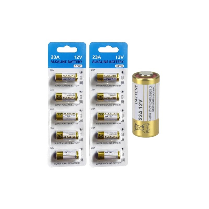 23A 12V Battery 10 Pack, 23A 12V Batteries for Doorbell