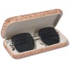 Blueshyhall Sunglasses Case Hard Case Glitter Bling Glasses Case with