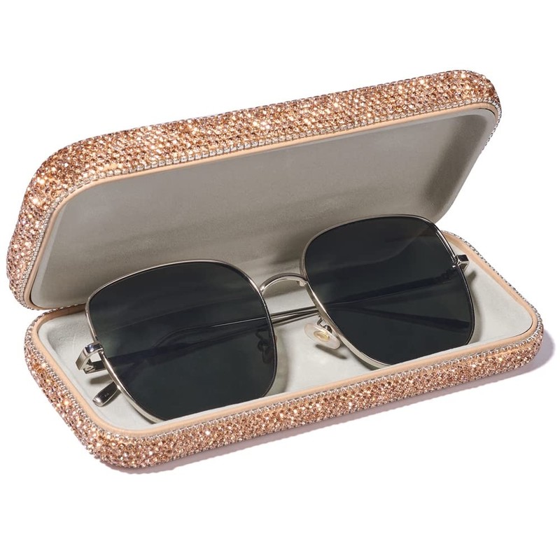 Blueshyhall Sunglasses Case Hard Case Glitter Bling Glasses Case with